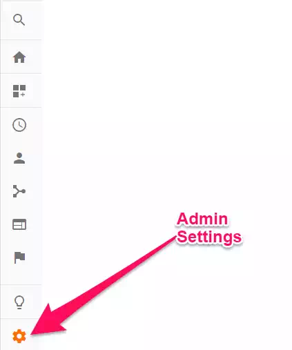 google analytics admin settings