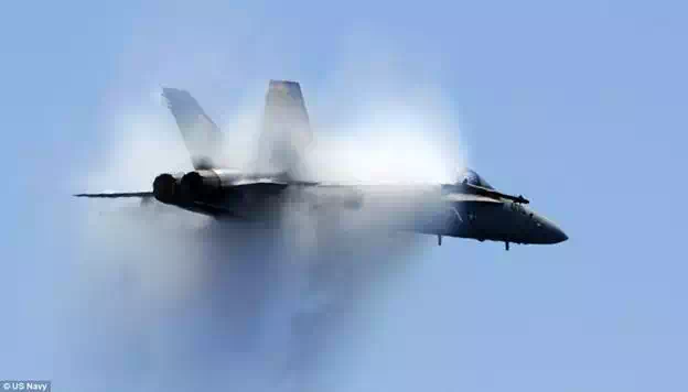 Stunning images of cloud trails created by planes