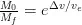 \frac{M_0}{M_f} = e^{\Delta v / v_e}