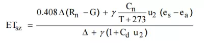 Description: Description: Reference evapotranspiration equation