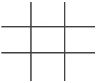 basic Punnett square grid framework--essentially the beginning of tick-tack-toe game box