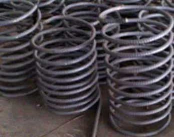 Prefabricated springs for piles