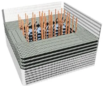 Figure 6.1 a cutaway view of WTC structure.