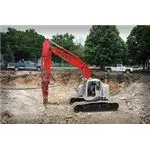 Excavator with Breaker Attachment, courtesy of Flickr, nugefishes