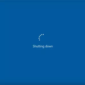 Description: Description: Shut down screen on Windows 10