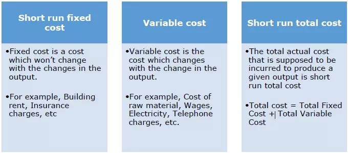 Description: Short Run Cost Types