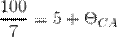 Title: \frac{100}{7}= 5+\Theta _{CA}