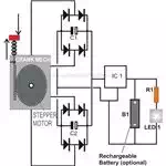 Hand Cranked Flashlight Circuit Diagram, Image