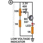 Low Voltage Indicator Circuit Diagram, Image