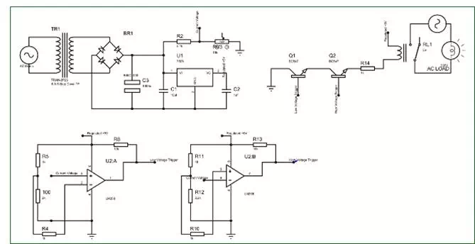 Electronic Circuit Breaker Power Section Schematic Diagram