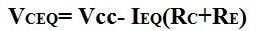 How to calculate vceq of a transistor