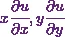 x\cfrac{\partial u}{\partial x}, y\cfrac{\partial u}{\partial y}