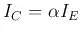 Description: Description: $I_C=\alpha I_E$