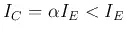 Description: Description: $I_C=\alpha I_E<I_E$