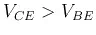 Description: Description: $V_{CE} > V_{BE}$