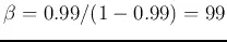 Description: Description: $\beta=0.99/(1-0.99)=99$