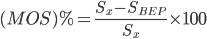 (MOS)%=\frac{S_x-S_{BEP}}{S_x}\times 100