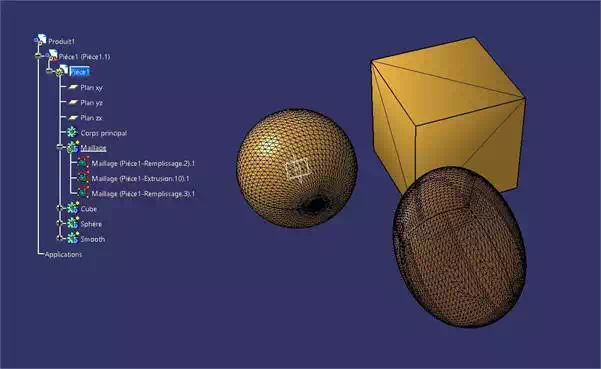 Catia tutorial: grouped or separated option for 3D objects in the product tree