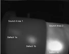 Description: Figure 4: Thermal image of investigated pipe after 0.935 seconds of heating