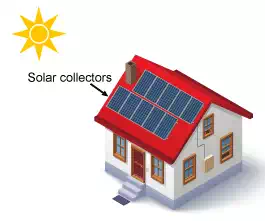 Description: Description: Image of a house with solar cells on the roof.