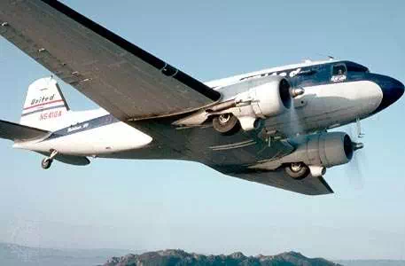 Douglas DC-3 passenger aircraft, which first flew in 1935. From its introduction the DC-3 dominated the airline business until the end of World War II.