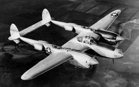 Lockheed P-38 Lightning fighter-interceptor, which first flew in 1939. In continuous production during World War II, the P-38 also was used for bombing and photoreconnaissance missions in the latter part of the war. About 10,000 of the aircraft were built.