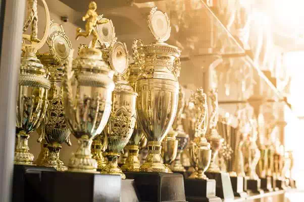 Trophy awards for champion leadership in tournament