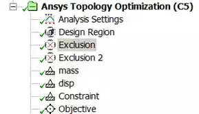 ANSYS 17.0 Topology Optimisation Design Modeller completed setup
