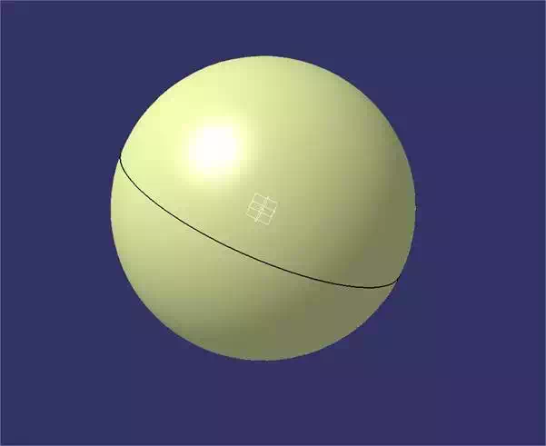 Catia tutorial: Generative Shape Design - Example of a 2D sphere shell in yellow