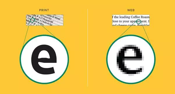 Description: Print design fonts vs web design fonts