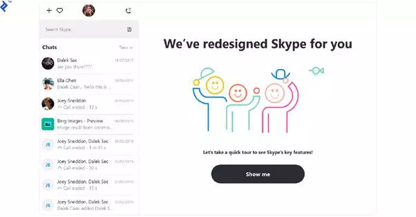 Description: UX agile best practices: Illustration of poorly executed skype redesign.