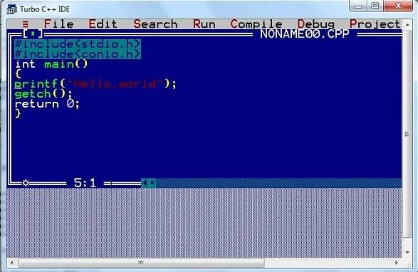 Write a C program with turbo C